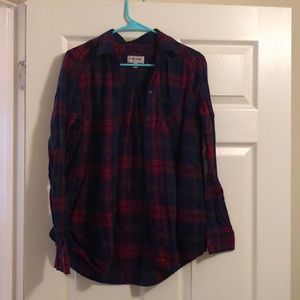 Button down plaid shirt